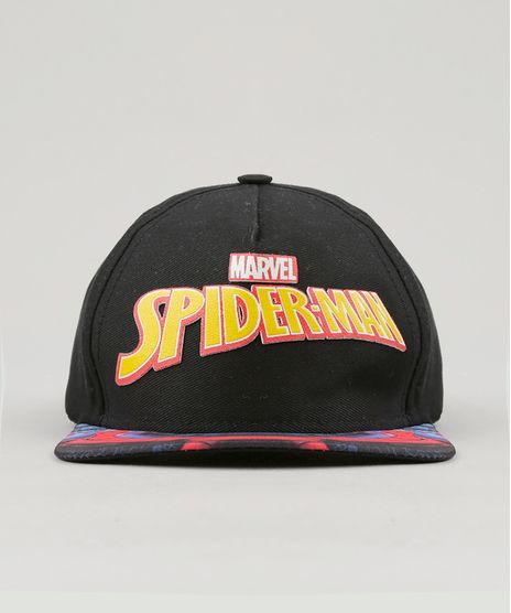 Bone-Infantil-Homem-Aranha-Preto-9057674-Preto_1