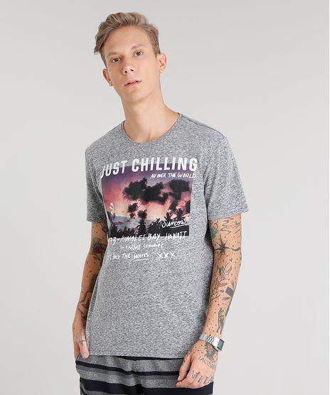 Camiseta-Masculina-Mescla--Just-Chilling--Manga-Curta-Gola-Careca-Chumbo-8965493-Chumbo_1