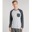 Camiseta-Masculina-com-Bolso-Manga-Longa-Raglan-Gola-Careca-Cinza-Mescla-8582091-Cinza_Mescla_1