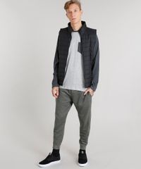 Camiseta-Masculina-com-Bolso-Manga-Longa-Raglan-Gola-Careca-Cinza-Mescla-8582091-Cinza_Mescla_3