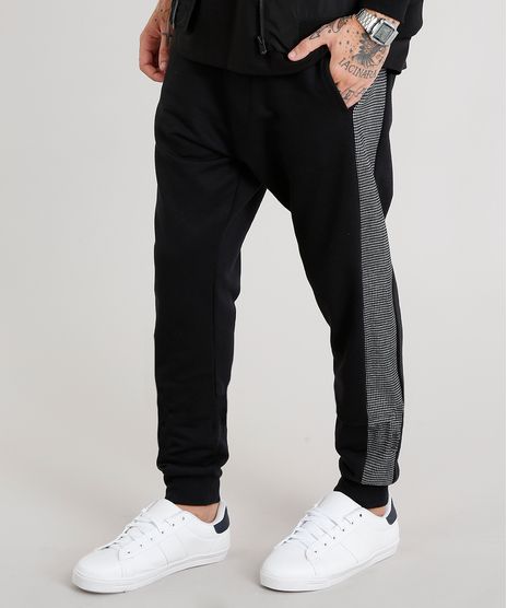 Calca-Masculina--Relaxed-em-Moletom-Preta-8944409-Preto_1
