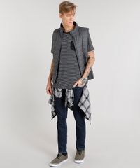 Camiseta-Masculina-Listrada-Manga-Curta-Gola-Careca-Preta-8960849-Preto_3