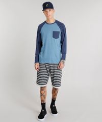 Camiseta-Masculina-com-Bolso-Manga-Longa-Raglan-Gola-Careca-Azul-8582091-Azul_3