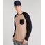 Camiseta-Masculina-com-Bolso-Manga-Longa-Raglan-Gola-Careca-Marrom-8582091-Marrom_1