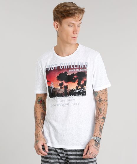 Camiseta-Masculina-Mescla--Just-Chilling--Manga-Curta-Gola-Careca-Branca-8965493-Branco_1