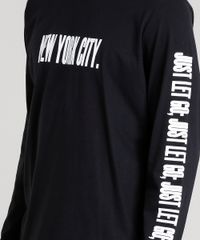 Camiseta-Masculina--New-York-City--Manga-Longa-Gola-Careca-Preta-8714915-Preto_4