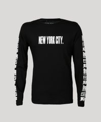Camiseta-Masculina--New-York-City--Manga-Longa-Gola-Careca-Preta-8714915-Preto_5