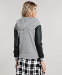 Blusao-Feminino-em-Moletom-Manga-Longa-Diferenciada-Gola-com-Capuz-Cinza-Mescla-8846260-Cinza_Mescla_2