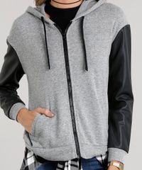 Blusao-Feminino-em-Moletom-Manga-Longa-Diferenciada-Gola-com-Capuz-Cinza-Mescla-8846260-Cinza_Mescla_4