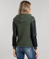 Blusao-Feminino-em-Moletom-Manga-Longa-Diferenciada-Gola-com-Capuz-Verde-Escuro-8846259-Verde_Escuro_2