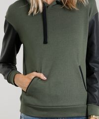 Blusao-Feminino-em-Moletom-Manga-Longa-Diferenciada-Gola-com-Capuz-Verde-Escuro-8846259-Verde_Escuro_4
