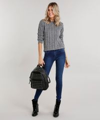 Sueter-Feminino-em-Trico-Botone-Manga-Longa-Gola-Redonda-Cinza-8847632-Cinza_3