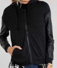 Blusao-Feminino-em-Moletom-Manga-Longa-Diferenciada-Gola-com-Capuz-Preto-8846260-Preto_4