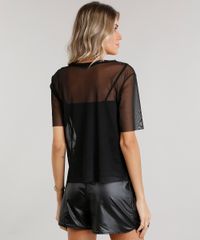 Blusa-Feminina-em-Tule-com-Regata-Manga-Curta-Gola-Redonda-Preta-9046742-Preto_2