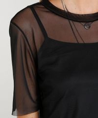 Blusa-Feminina-em-Tule-com-Regata-Manga-Curta-Gola-Redonda-Preta-9046742-Preto_4