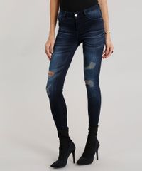 Calca-Jeans-Feminina-Super-Skinny-Destroyed-Sawary-Estampada-Azul-Escuro-9106139-Azul_Escuro_1