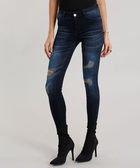 Calca-Jeans-Feminina-Super-Skinny-Destroyed-Sawary-Estampada-Azul-Escuro-9106139-Azul_Escuro_1 Calca-Jeans-Feminina-Super-Skinny-Destroyed-Sawary-Estampada-Azul-Escuro-9106139-Azul_Escuro_1