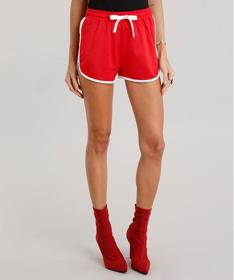 Short-Feminino-Running-Esportivo-com-Recorte-Contrastante-Vermelho-8918849-Vermelho_1