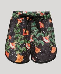 Short-Feminino-Running-Esportivo-Estampado-Floral-Preto-8918868-Preto_5