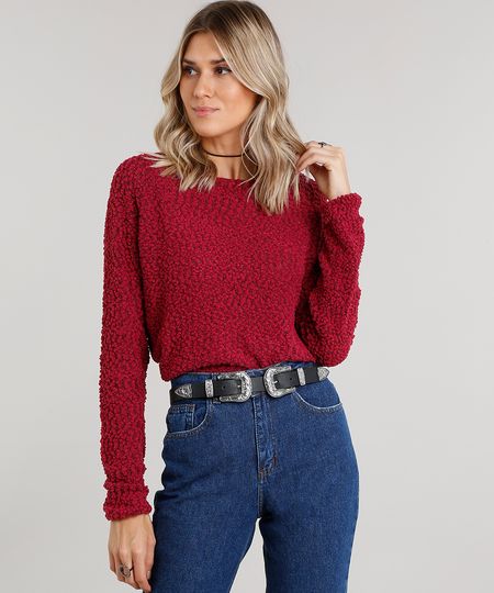 Sueter-Feminino-em-Trico-Manga-Longa-Gola-Redonda-Vinho-8844279-Vinho_1 Sueter-Feminino-em-Trico-Manga-Longa-Gola-Redonda-Vinho-8844279-Vinho_1