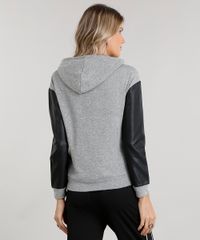 Blusao-Feminino-em-Moletom-Manga-Longa-Diferenciada-Gola-com-Capuz-Cinza-Mescla-8846259-Cinza_Mescla_2
