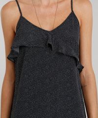 Vestido-Feminino-Estampado-de-Poa-Curto-de-Alca-com-Babados-Preto-8897457-Preto_4