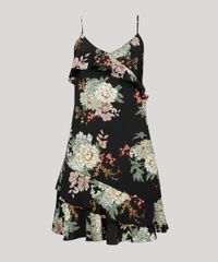 Vestido-Feminino-Estampado-Floral-Curto-de-Alca-com-Babados-Preto-8897465-Preto_5