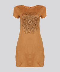 Vestido-Feminino-em-Suede-Curto-com-Mandala-Manga-Curta-Caramelo-9034084-Caramelo_5 Vestido-Feminino-em-Suede-Curto-com-Mandala-Manga-Curta-Caramelo-9034084-Caramelo_5