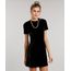 Vestido-Feminino-em-Veludo-Curto-Manga-Curta-Tshirt-Dress-Preto-9016145-Preto_1