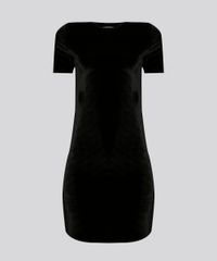 Vestido-Feminino-em-Veludo-Curto-Manga-Curta-Tshirt-Dress-Preto-9016145-Preto_5