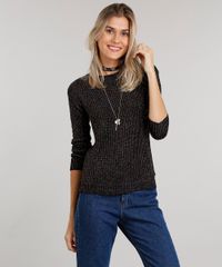 Sueter-Feminino-em-Trico-com-Lurex-Manga-Longa-Gola-Redonda-Preto-8892826-Preto_1