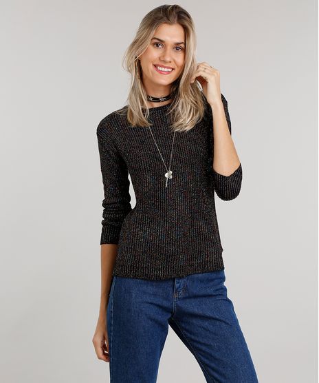 Sueter-Feminino-em-Trico-com-Lurex-Manga-Longa-Gola-Redonda-Preto-8892826-Preto_1