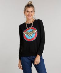 Blusao-Feminino-em-Moletom-Mulher-Maravilha-Manga-Longa-Gola-Redonda-Preto-9013725-Preto_1