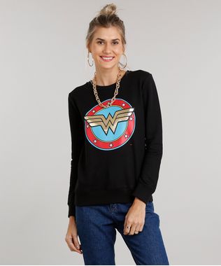 Blusao-Feminino-em-Moletom-Mulher-Maravilha-Manga-Longa-Gola-Redonda-Preto-9013725-Preto_1
