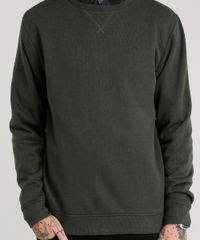 Blusao-Masculino-em-Moletom-Basico-Gola-Redonda-Manga-Longa-Verde-Militar-8829222-Verde_Militar_4