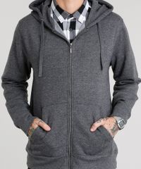Blusao-Masculino-em-Moletom-Basico-com-Capuz-Manga-Longa-Cinza-Mescla-Escuro-8463506-Cinza_Mescla_Escuro_4