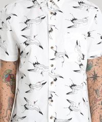 Camisa-Masculina-Estampada-de-Passaros-Manga-Curta-Off-White-8872885-Off_White_4 Camisa-Masculina-Estampada-de-Passaros-Manga-Curta-Off-White-8872885-Off_White_4