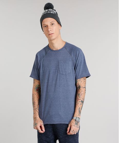 Camiseta-Masculina-com-Bolso-Manga-Curta-Gola-Careca-Azul-Marinho-9014712-Azul_Marinho_1