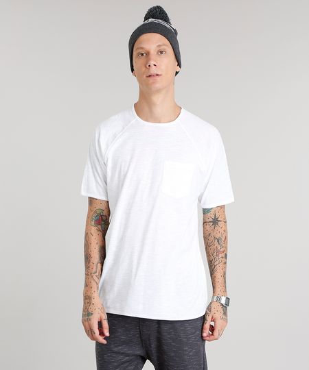 Camiseta-Masculina-com-Bolso-Manga-Curta-Gola-Careca-Branca-9014712-Branco_1