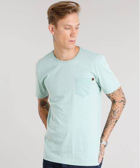 Camiseta-Masculina-Listrada-Manga-Curta-Gola-Careca-Verde-Claro-8960849-Verde_Claro_1