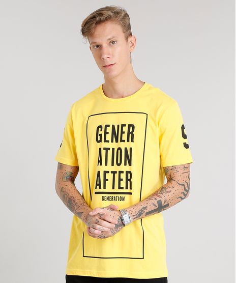Camiseta-Masculina--Generation--Manga-Curta-Gola-Careca-Amarela-9116975-Amarelo_1