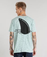 Camiseta-Masculina-Flame-com-Estampa--Tubarao--Manga-Curta-Gola-Careca-Verde-Claro-9028192-Verde_Claro_2