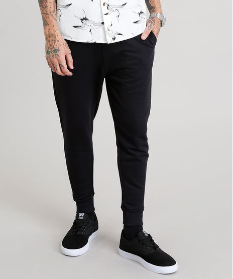 Calca-Masculina-Jogger-em-Moletom-Preta-9054466-Preto_1