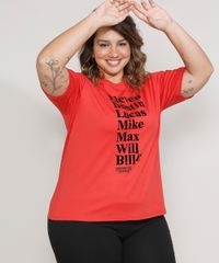 Camiseta-Feminina-Plus-Size-Stranger-Things-Personagens-Flocada-Manga-Curta-Decote-Redondo-Vermelha-9983949-Vermelho_6