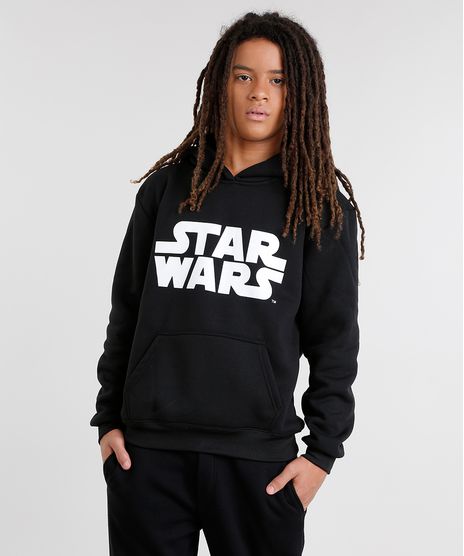Blusao-Star-Wars-em-Moletom-de-Algodao---Sustentavel-Preto-8470840-Preto_1