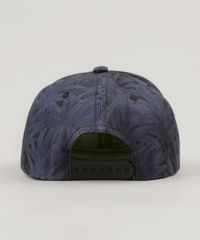 Bone-Masculino-Estampado-de-Folhagens-com-Suede-Azul-Marinho-9010879-Azul_Marinho_3