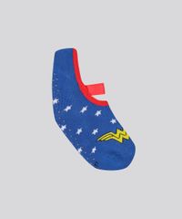 Meia-Infantil-Sapatilha-Mulher-Maravilha-Azul-9055737-Azul_1