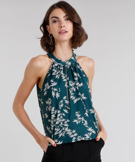 Regata-Halter-Neck-Estampada-de-Folhagem-Verde-Escuro-8969649-Verde_Escuro_1 Regata-Halter-Neck-Estampada-de-Folhagem-Verde-Escuro-8969649-Verde_Escuro_1