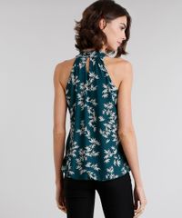 Regata-Halter-Neck-Estampada-de-Folhagem-Verde-Escuro-8969649-Verde_Escuro_2