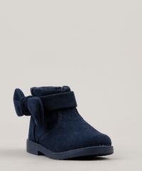 Bota-Infantil-em-Suede-com-Laco-Azul-Marinho-9049818-Azul_Marinho_2
